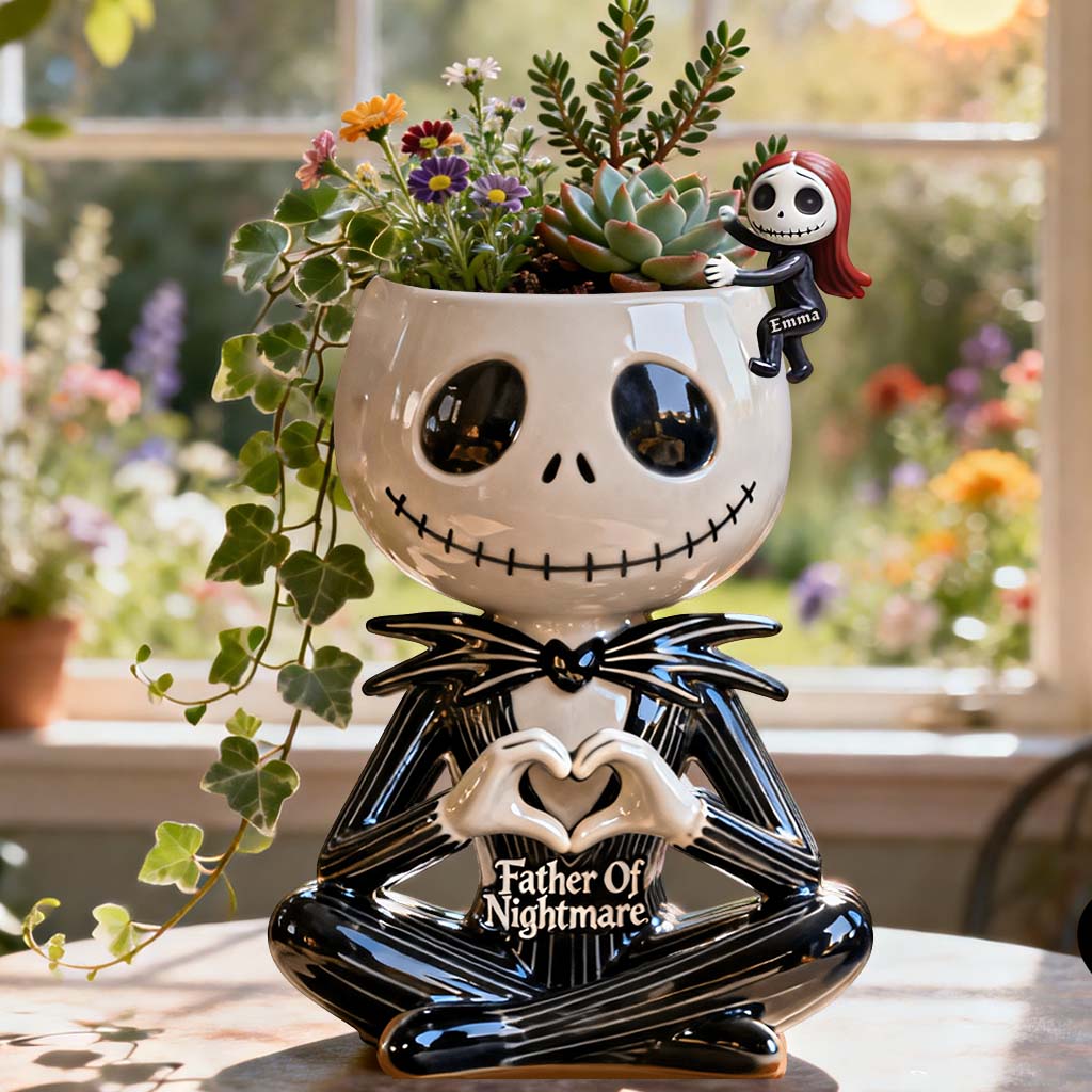 Father Mother Of Nightmares - Personalized Nightmare Acrylic Pot & Stake