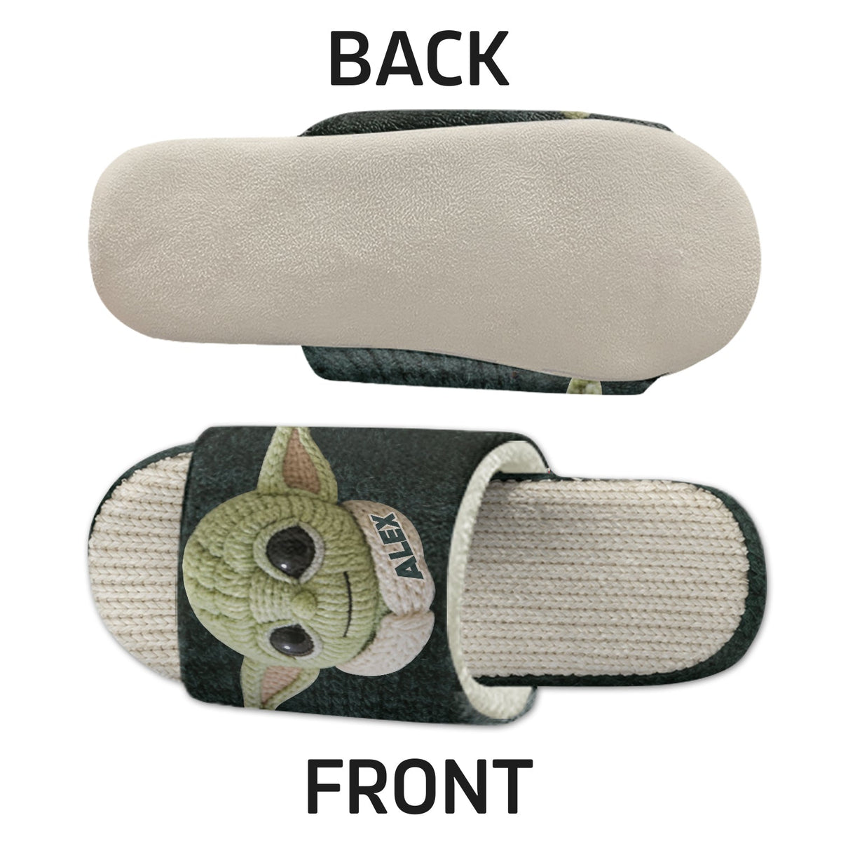 Cute Galaxy Character - Personalized The Force Open-Toe Slippers