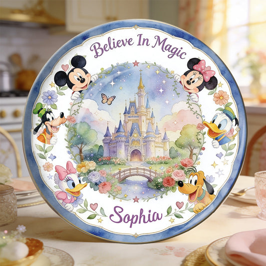 Magical Castle - Personalized Mouse Ceramic Round Plate