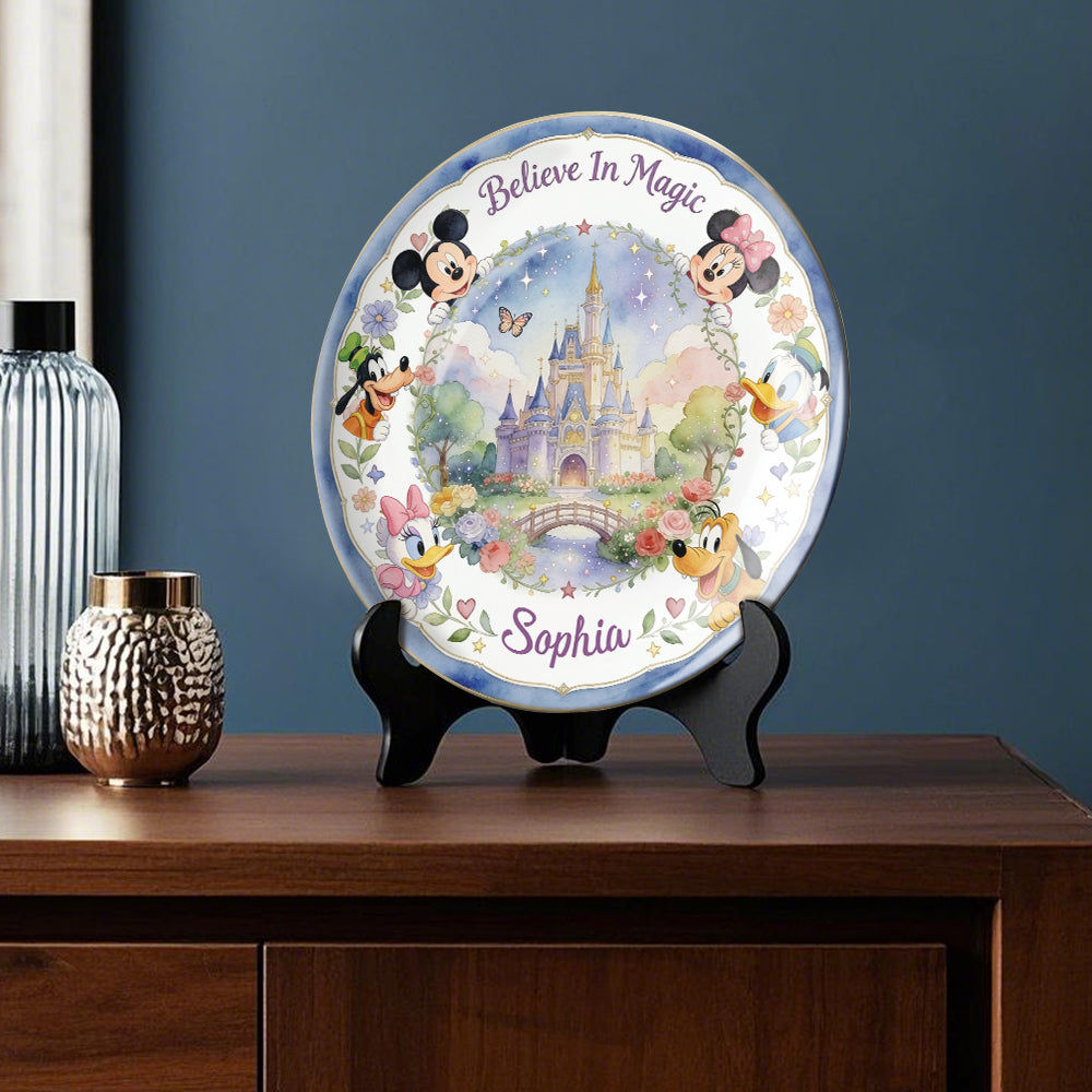 Magical Castle - Personalized Mouse Ceramic Round Plate