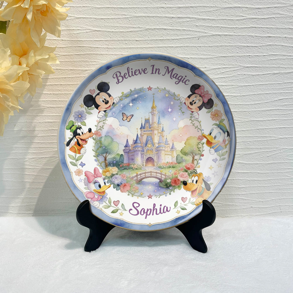 Magical Castle - Personalized Mouse Ceramic Round Plate