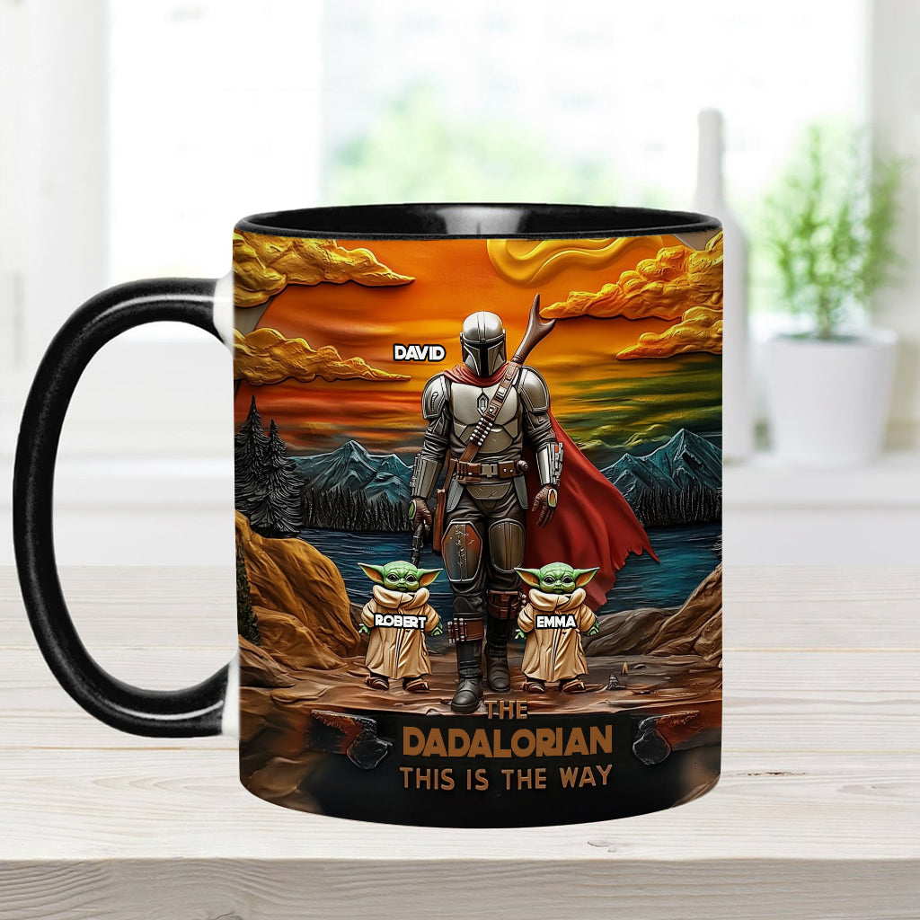 Best Dad Gift For Dad, Uncle, Grandpa,... - Personalized The Force Accent Mug