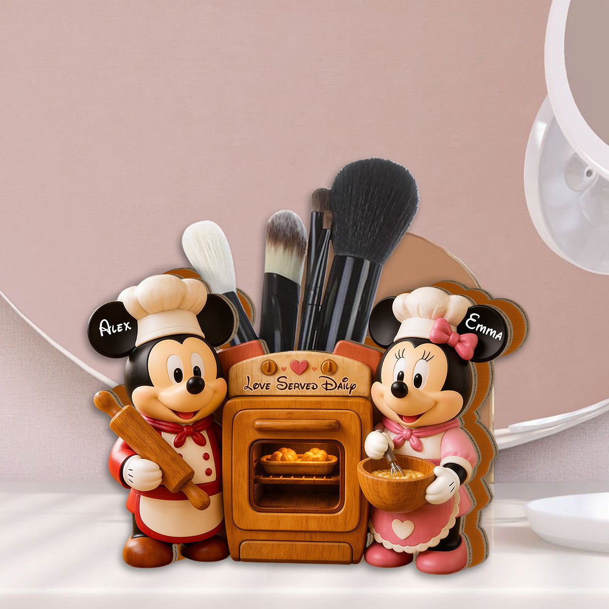 Cartoon Mouse - Personalized Baking Wooden Desk Organizer