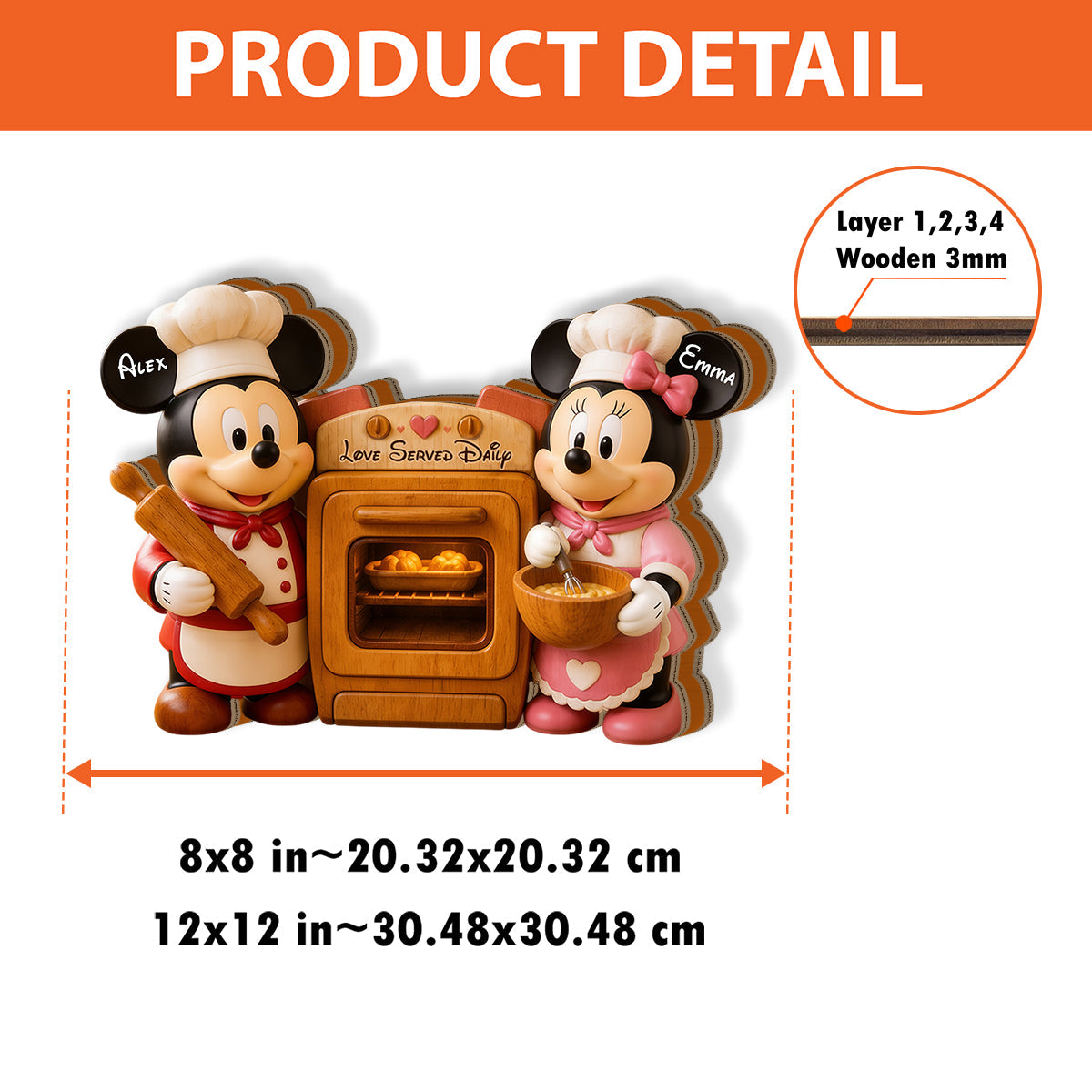 Cartoon Mouse - Personalized Baking Wooden Desk Organizer
