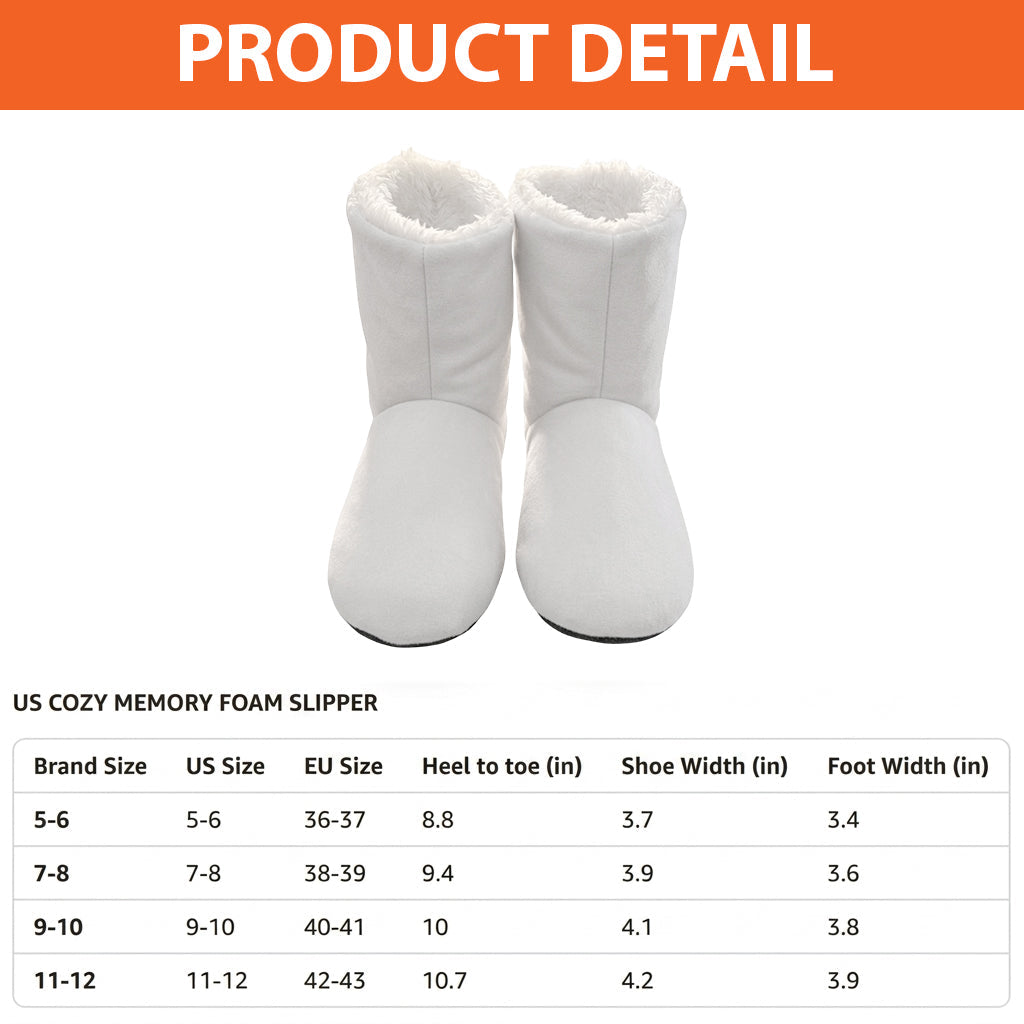 Yellow Honey Bear - Personalized Dream Trip Faux Fur Boot Slippers