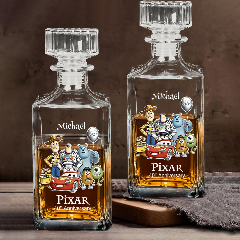 40th Anniversary - Personalized Animation Movie Whiskey Decanter Set