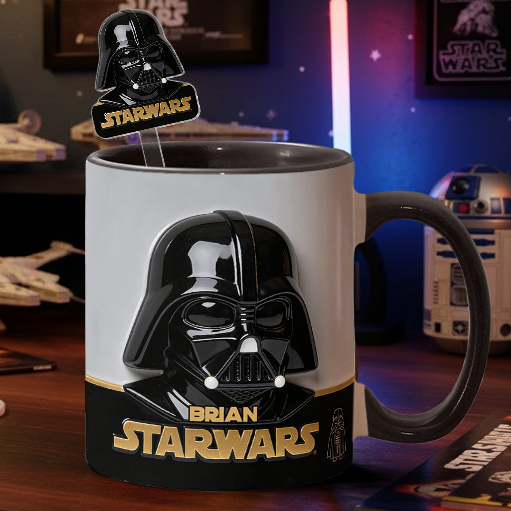 Join The Dark Side - Personalized The Force Set Accent Mug with Acrylic Stirrers
