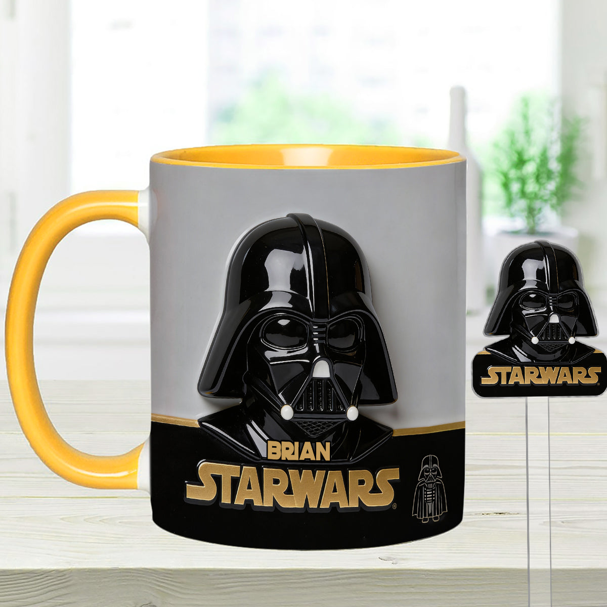 Join The Dark Side - Personalized The Force Set Accent Mug with Acrylic Stirrers