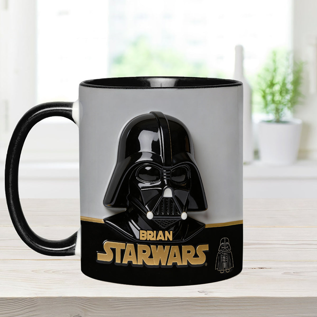 Join The Dark Side - Personalized The Force Set Accent Mug with Acrylic Stirrers