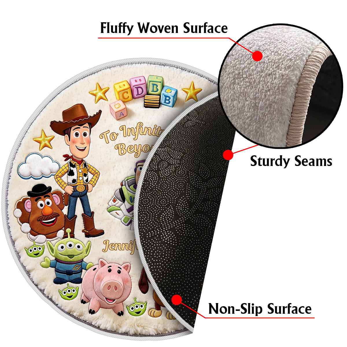 You've Got A Friend In Me - Personalized Movie For Kids Non-Slip Tufted Rug