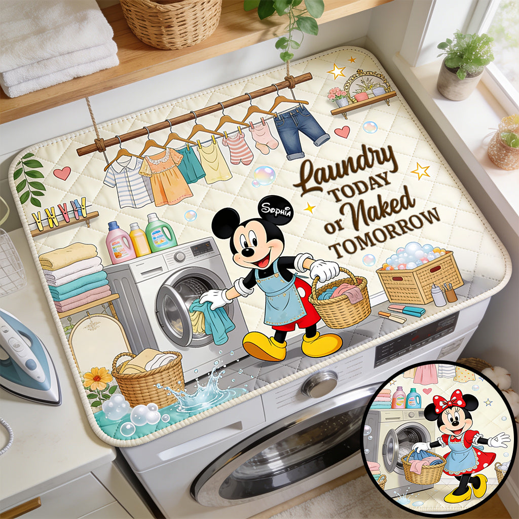 Funny Mouse Washing Machine & Dryer Top Protector Pad - Personalized Mouse Doormat
