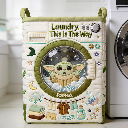 This Is The Way Cute Green Baby - Personalized The Force Storage Basket