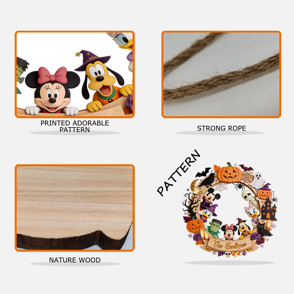 Happy Halloween - Personalized Mouse Custom Shaped Wood Sign