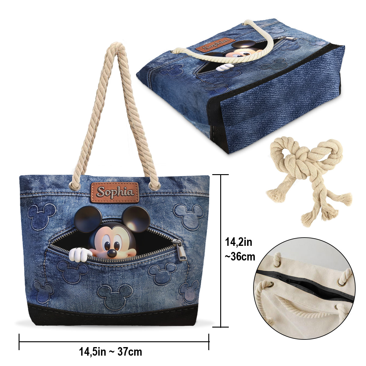 Magical Moments - Personalized Mouse Beach Bag