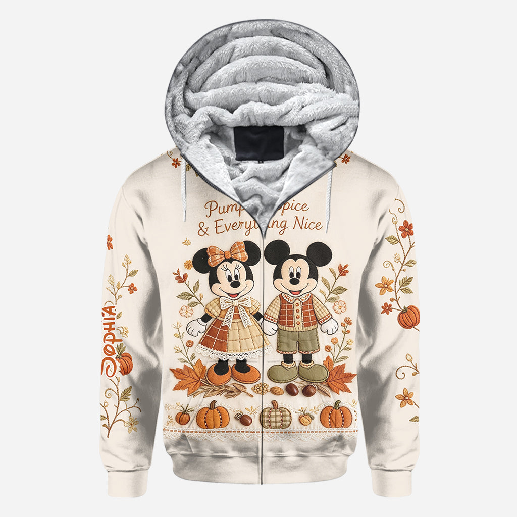 Cartoon Mouse Autumn Vibes - Personalized Mouse All Over Shirt