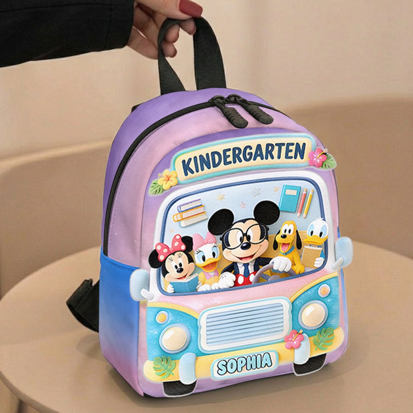 Back To School Gift - Personalized Kid Changeable Leather Patch Backpack