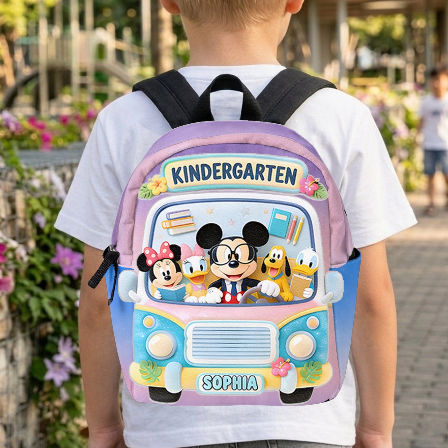 Back To School Gift - Personalized Kid Changeable Leather Patch Backpack