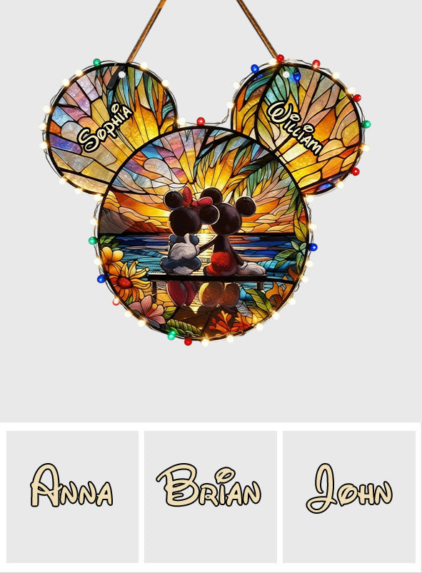 Glowing Romance Mouse Couple - Personalized Mouse LED Light Acrylic Sign