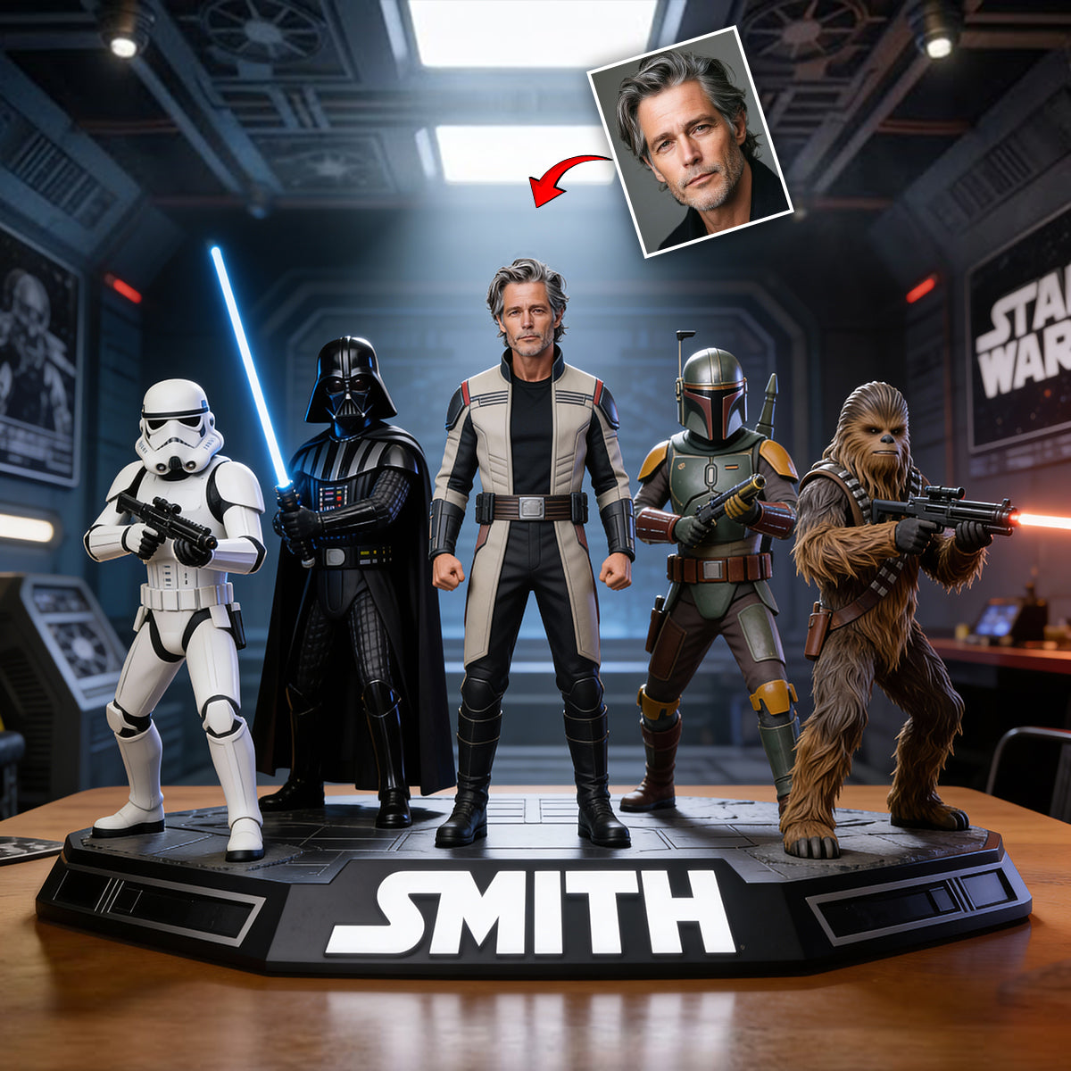 Custom Any Photo The Force - Personalized The Force Custom Shaped Acrylic Plaque
