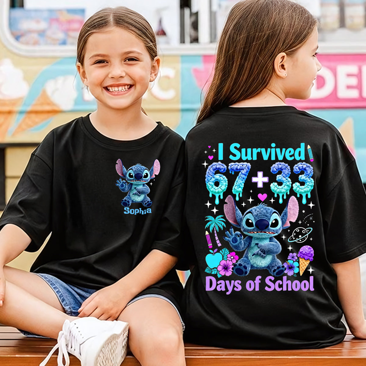 Cute Alien - Personalized Ohana T-shirt And Hoodie