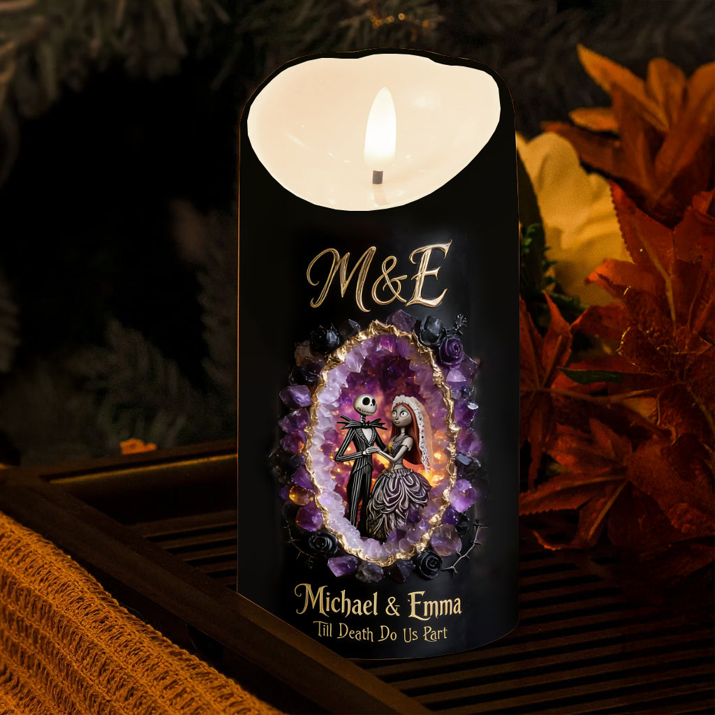 Til Death Do Us Part - Personalized Nightmare Flameless Candle