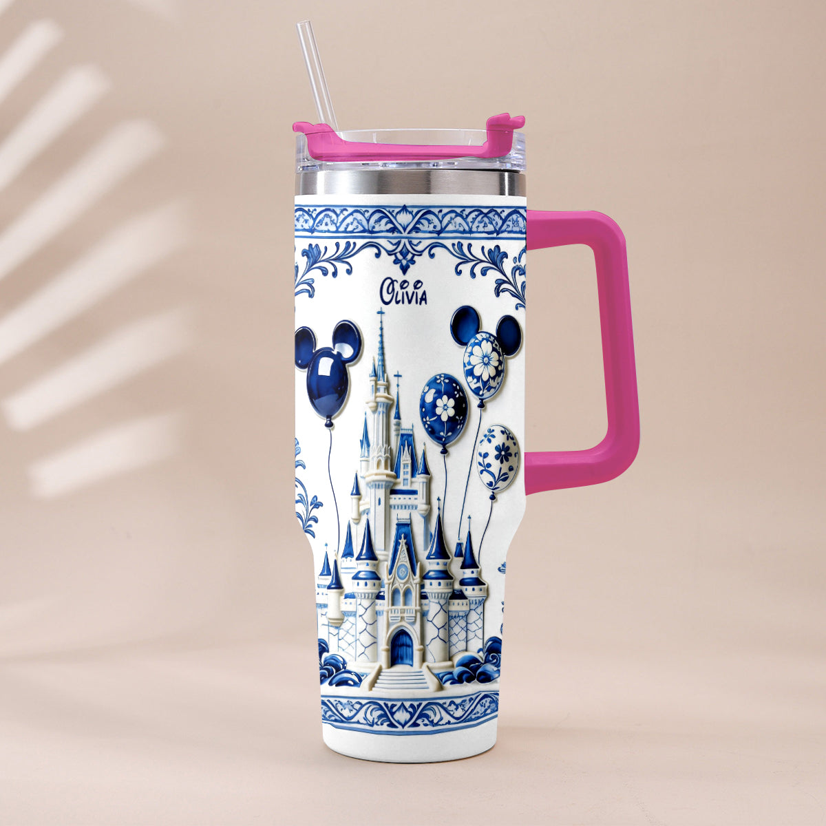 The Magical Castle - Personalized Dream Trip Tumbler With Plush Charm