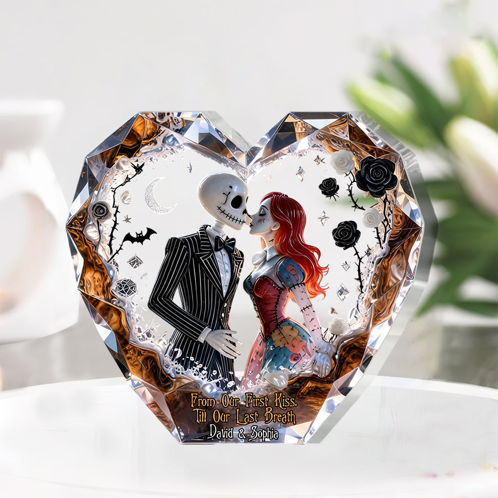 From Our First Kiss Till Our Last Breath - Personalized Nightmare Custom Shaped Acrylic Plaque