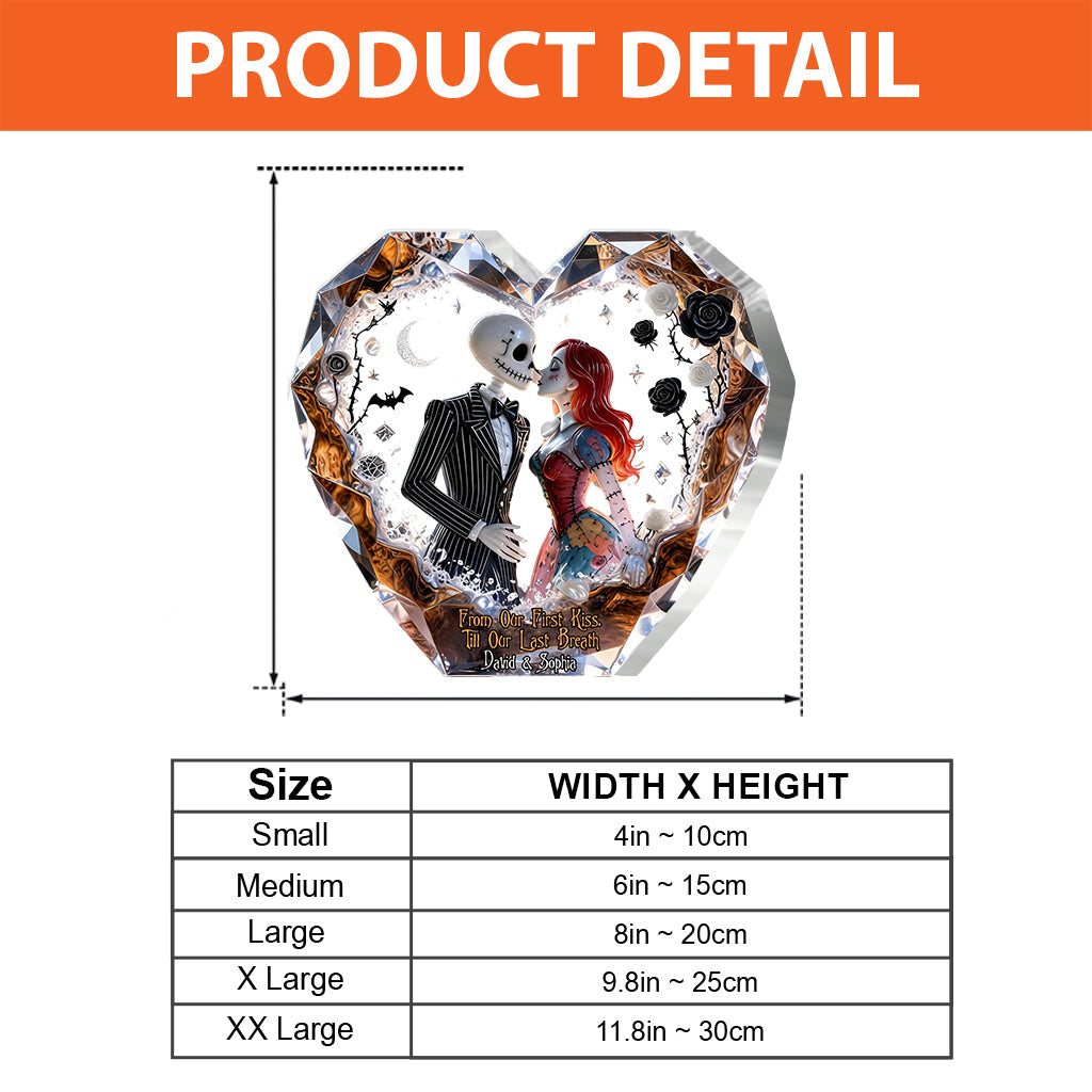 From Our First Kiss Till Our Last Breath - Personalized Nightmare Custom Shaped Acrylic Plaque