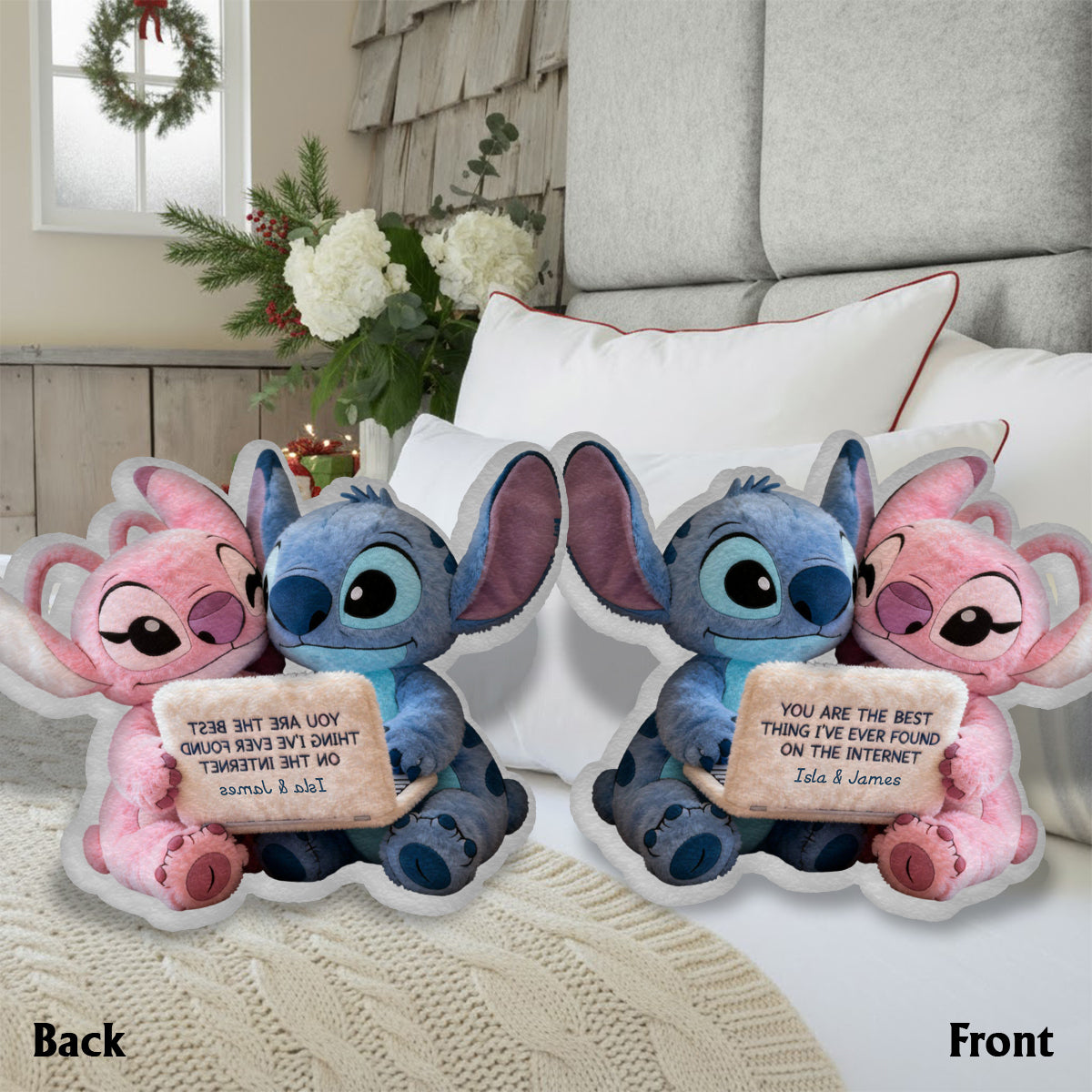Best Thing I've Found On The Internet - Personalized Ohana Faux Fur Shaped Pillow