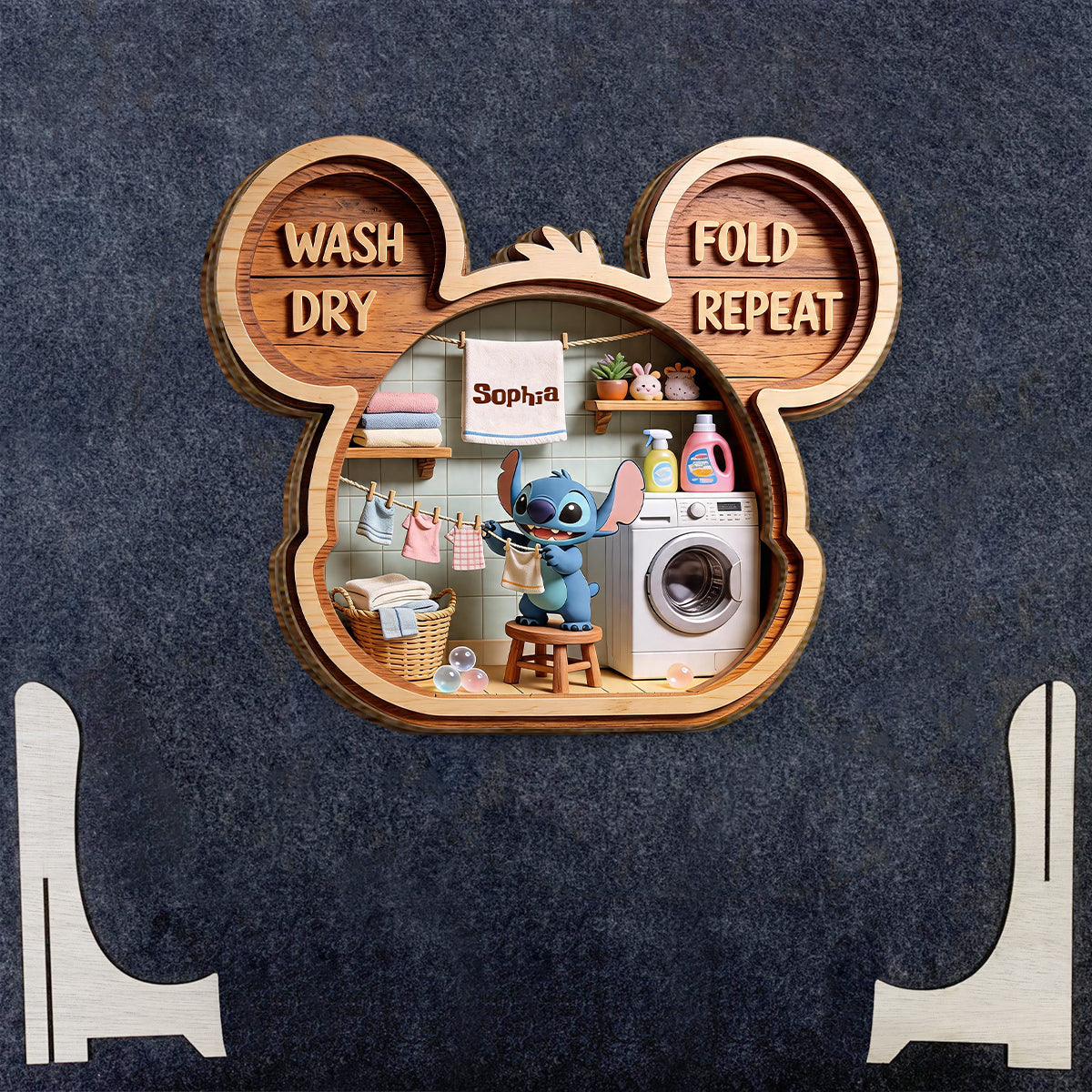 Laundry Day - Personalized Ohana 2 Layered Wood Sign / Wood Plaque