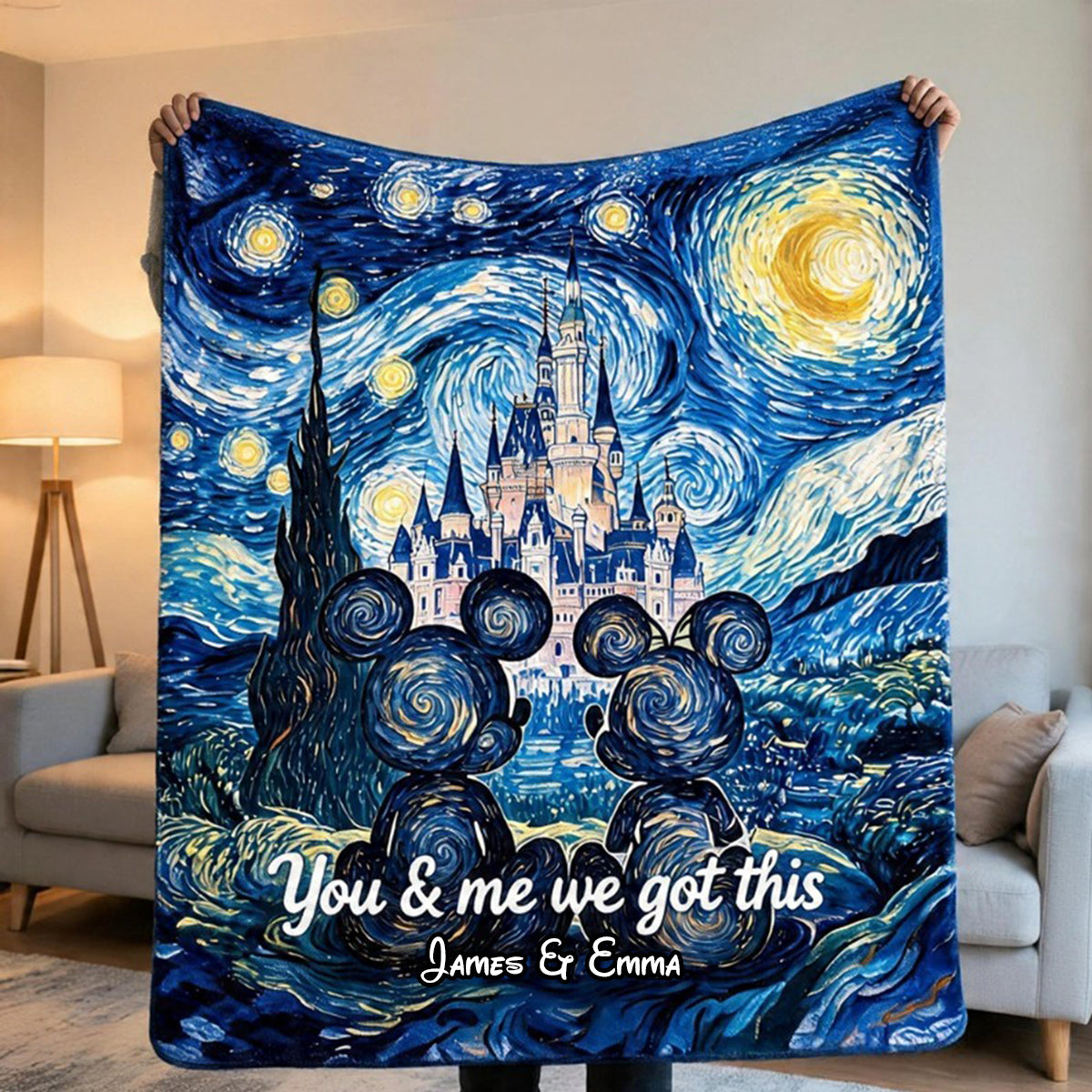 You & Me We Got This Star Night - Personalized Mouse Blanket