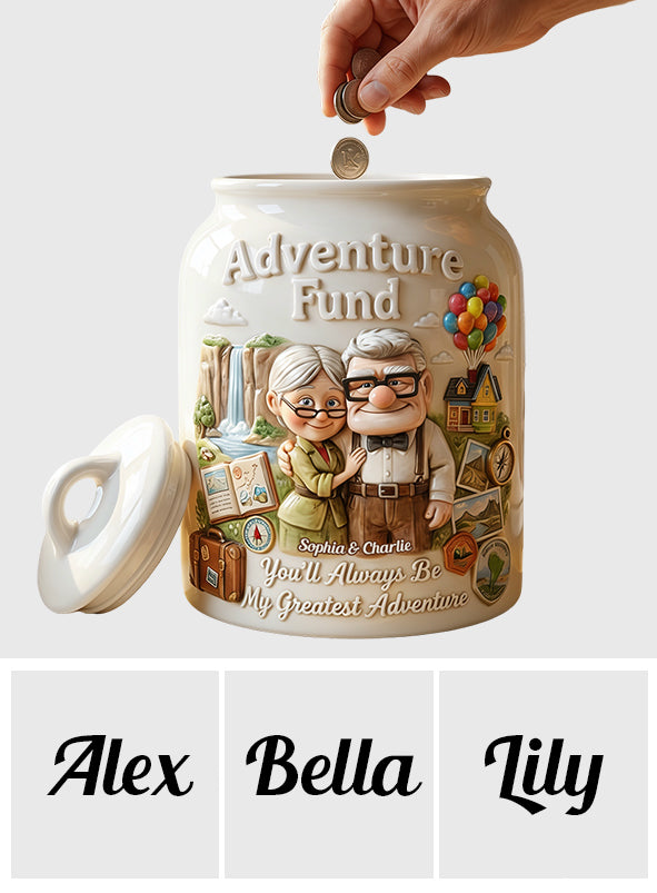 Adventure Fund Saving Jar - Personalized Up Movie Couple Saving Jar
