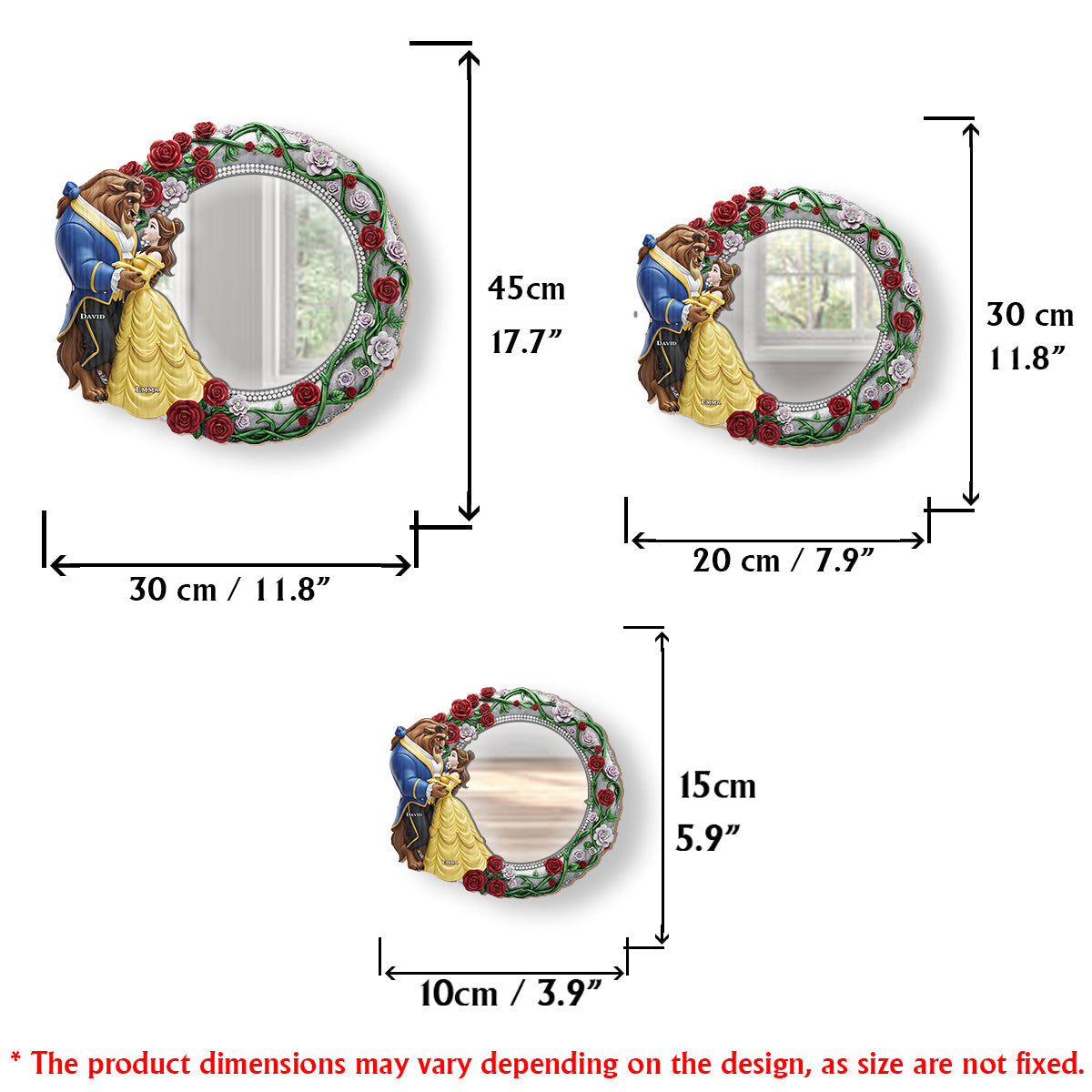 Tale As Old As Time - Personalized Mouse Wall Hanging Mirror