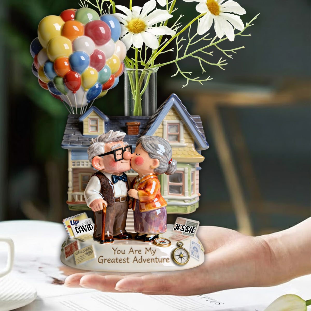 You Are My Greatest Adventure - Personalized Couple Custom Shape Acrylic Flower Vase