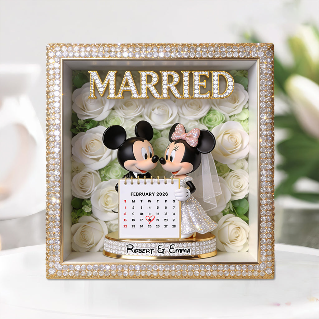 Happy Anniversary - Personalized Mouse Custom Shaped Acrylic Plaque