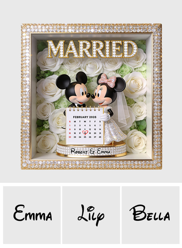 Happy Anniversary - Personalized Mouse Custom Shaped Acrylic Plaque