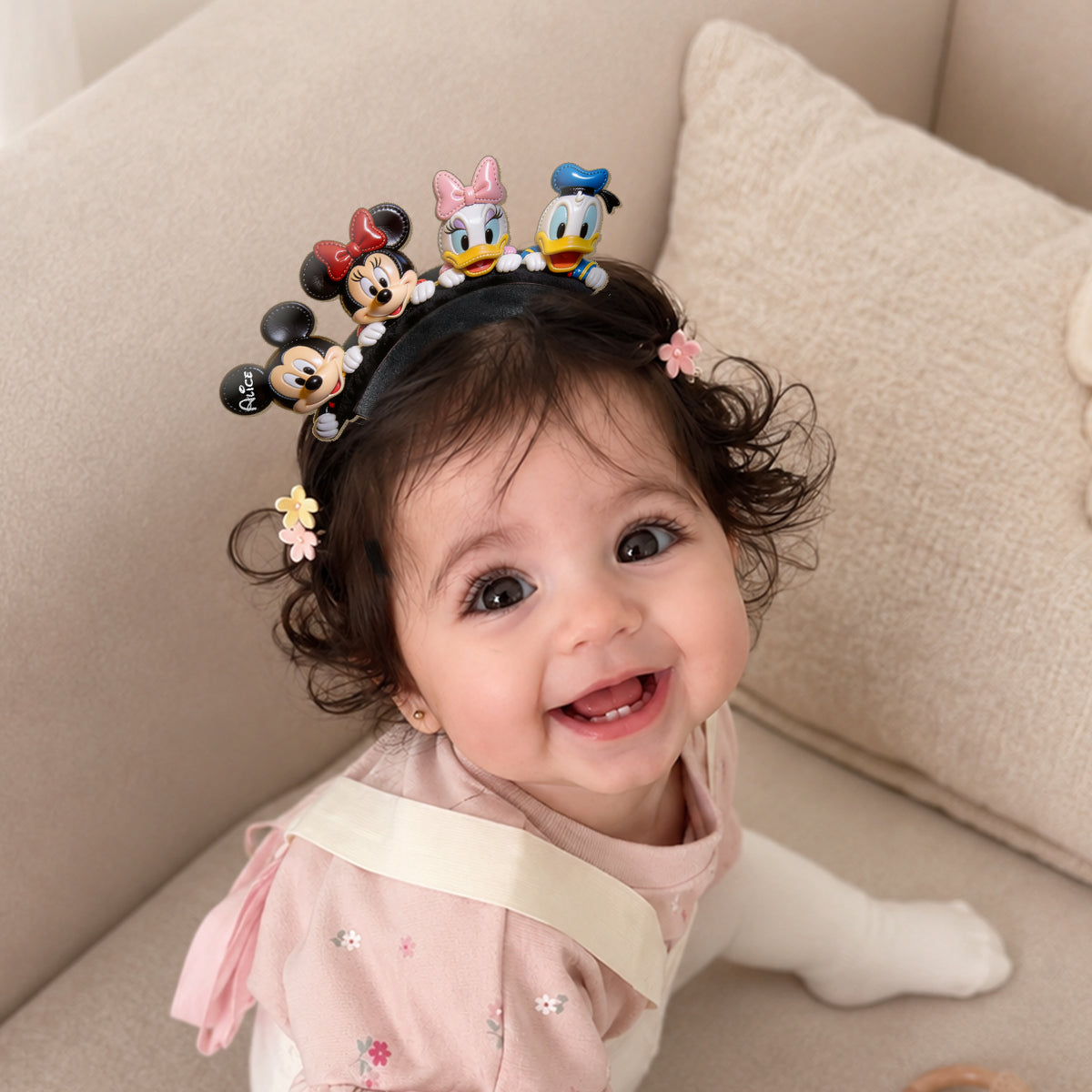 Funny Cartoon Mouse - Personalized Mouse Shaped Leather Headband