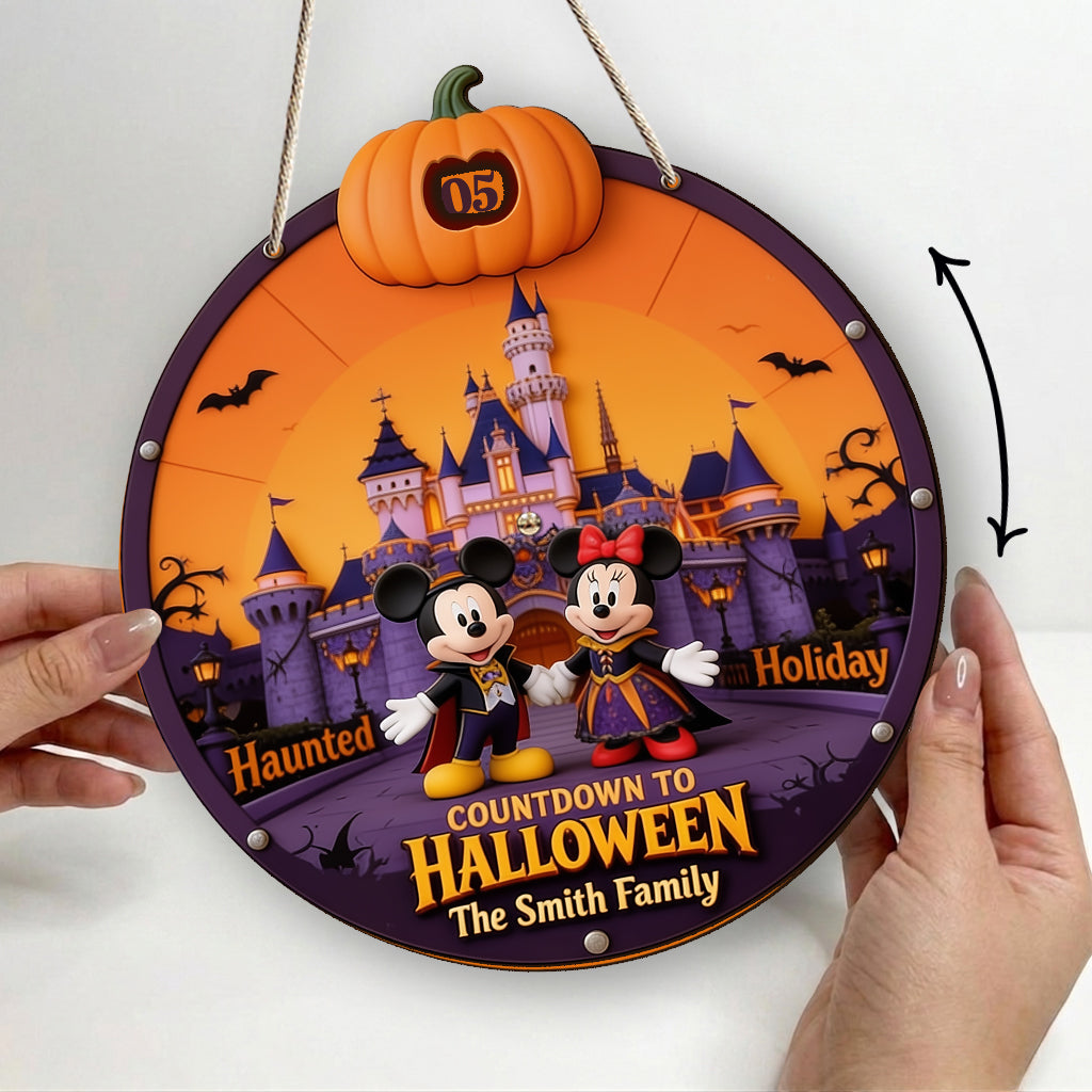 Countdown To Halloween - Personalized Dream Trip Spinner Sign Custom Shape