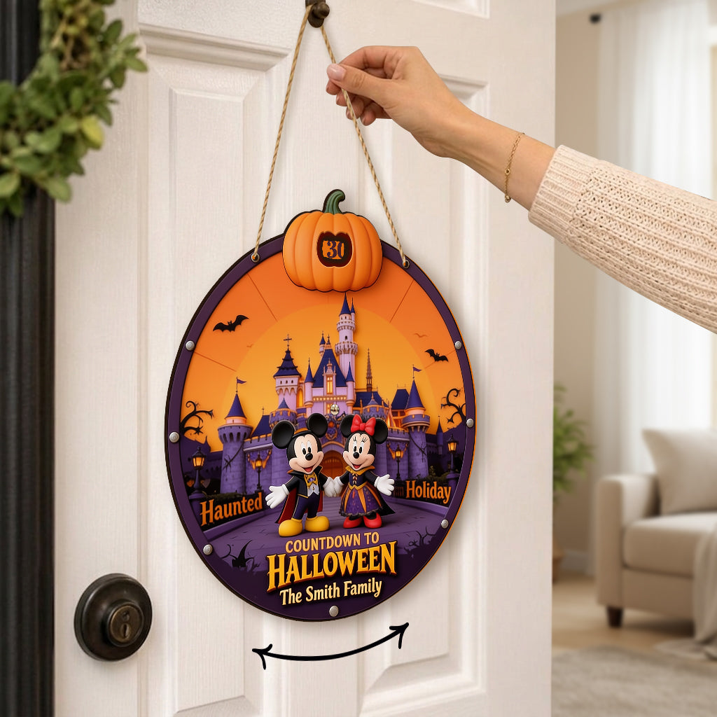 Countdown To Halloween - Personalized Dream Trip Spinner Sign Custom Shape