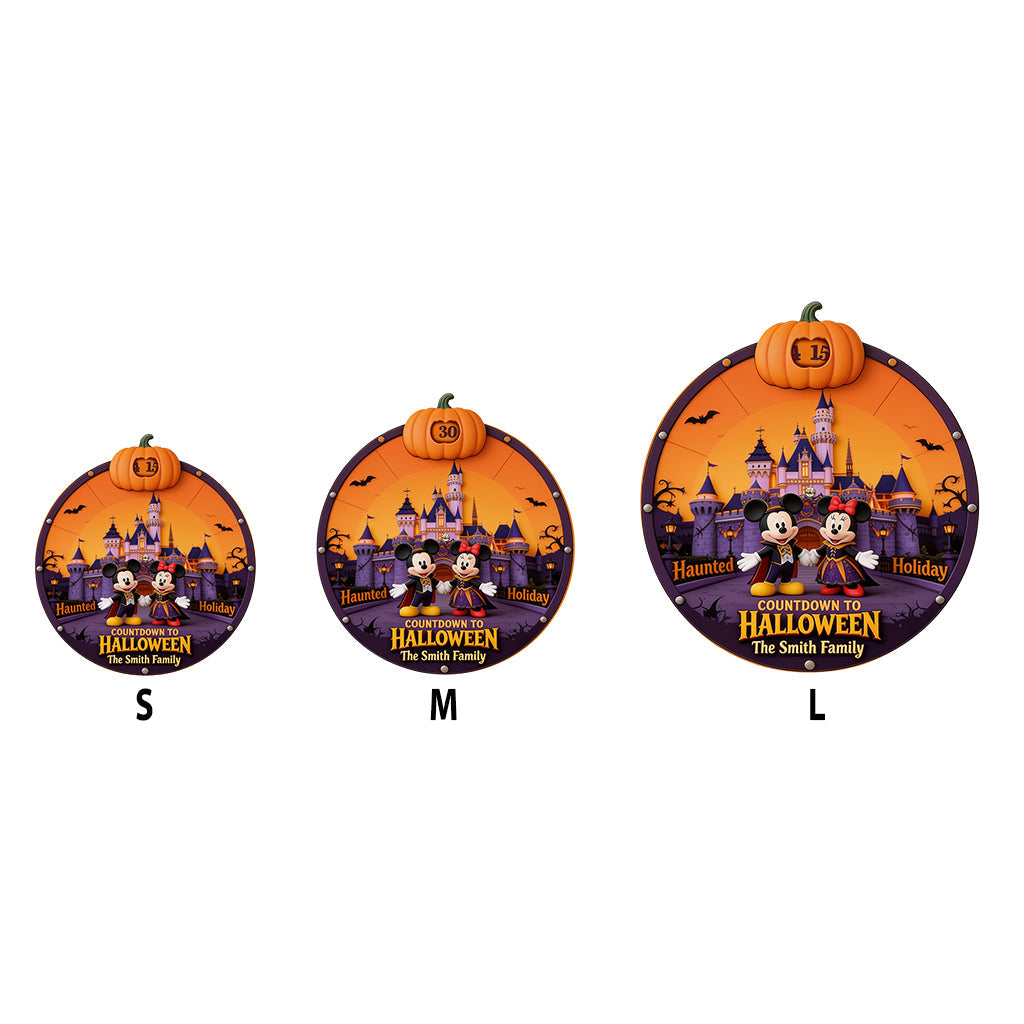 Countdown To Halloween - Personalized Dream Trip Spinner Sign Custom Shape