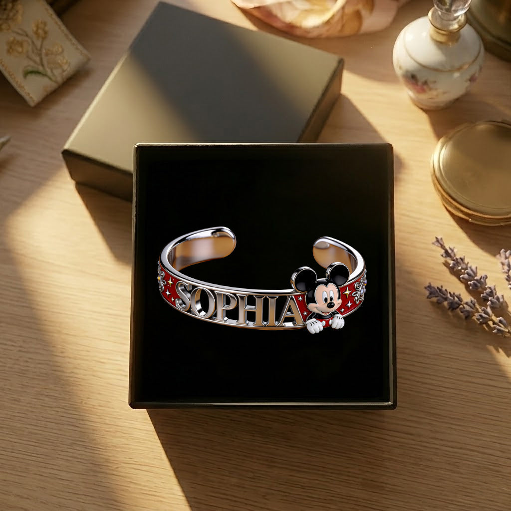 Magical Moments - Personalized Mouse Shaped Cuff Bracelet