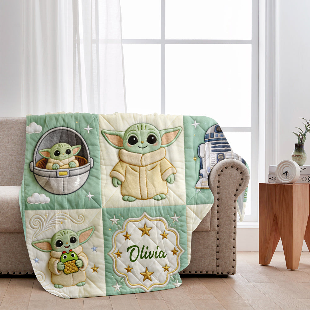 Cute Baby - Personalized The Force Blanket