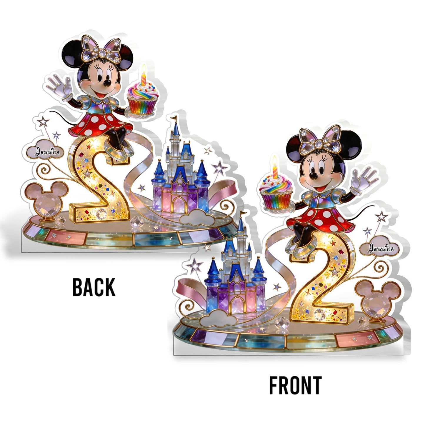 Birthday Gifts - Personalized Mouse 2-Side Printed Acrylic Plaque