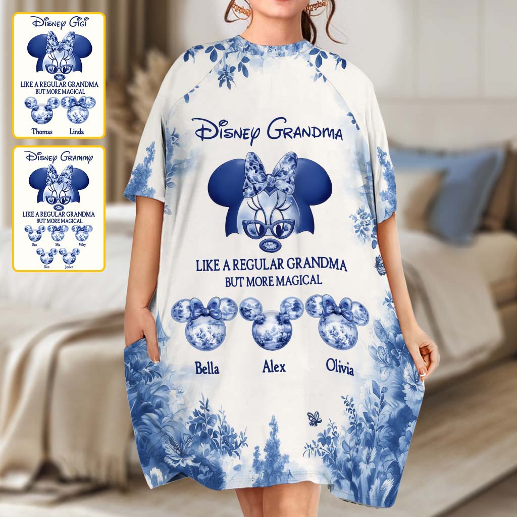 Magic Grandma - Personalized Mouse Sleep T-shirt Dress