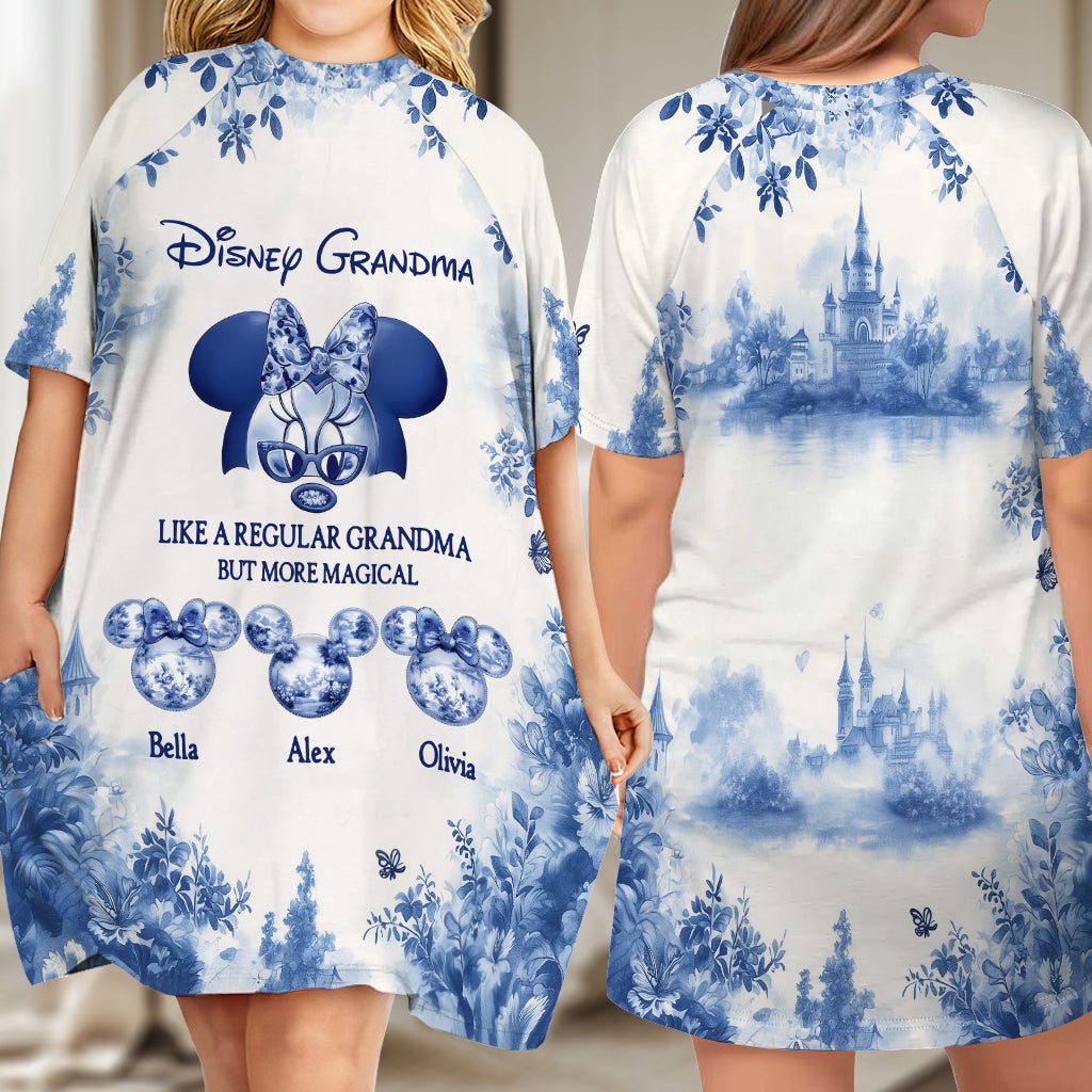 Magic Grandma - Personalized Mouse Sleep T-shirt Dress