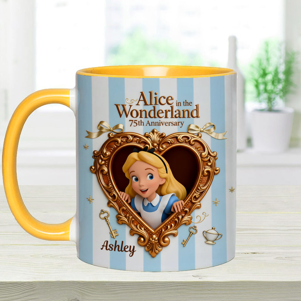 Wonder Gorl, Drink Me Mug - Personalized Mouse Accent Mug