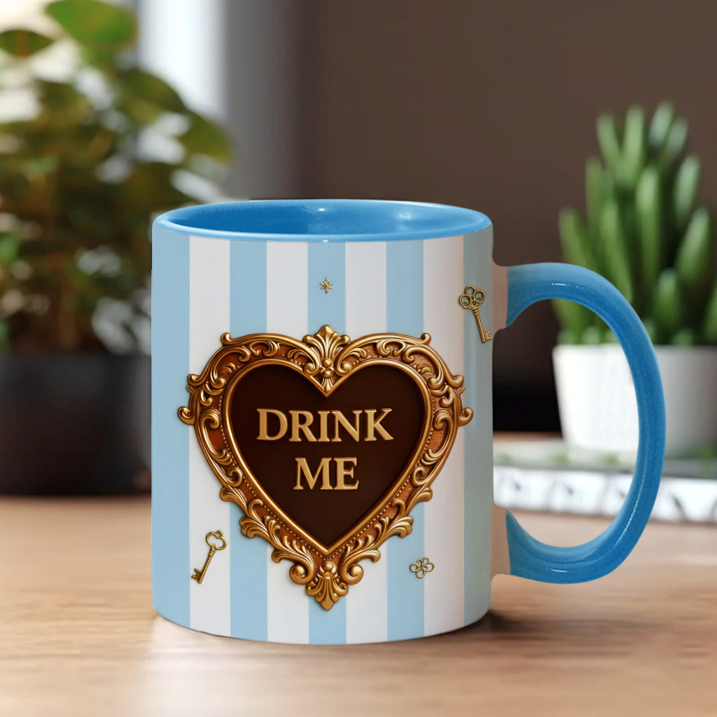 Wonder Gorl, Drink Me Mug - Personalized Mouse Accent Mug