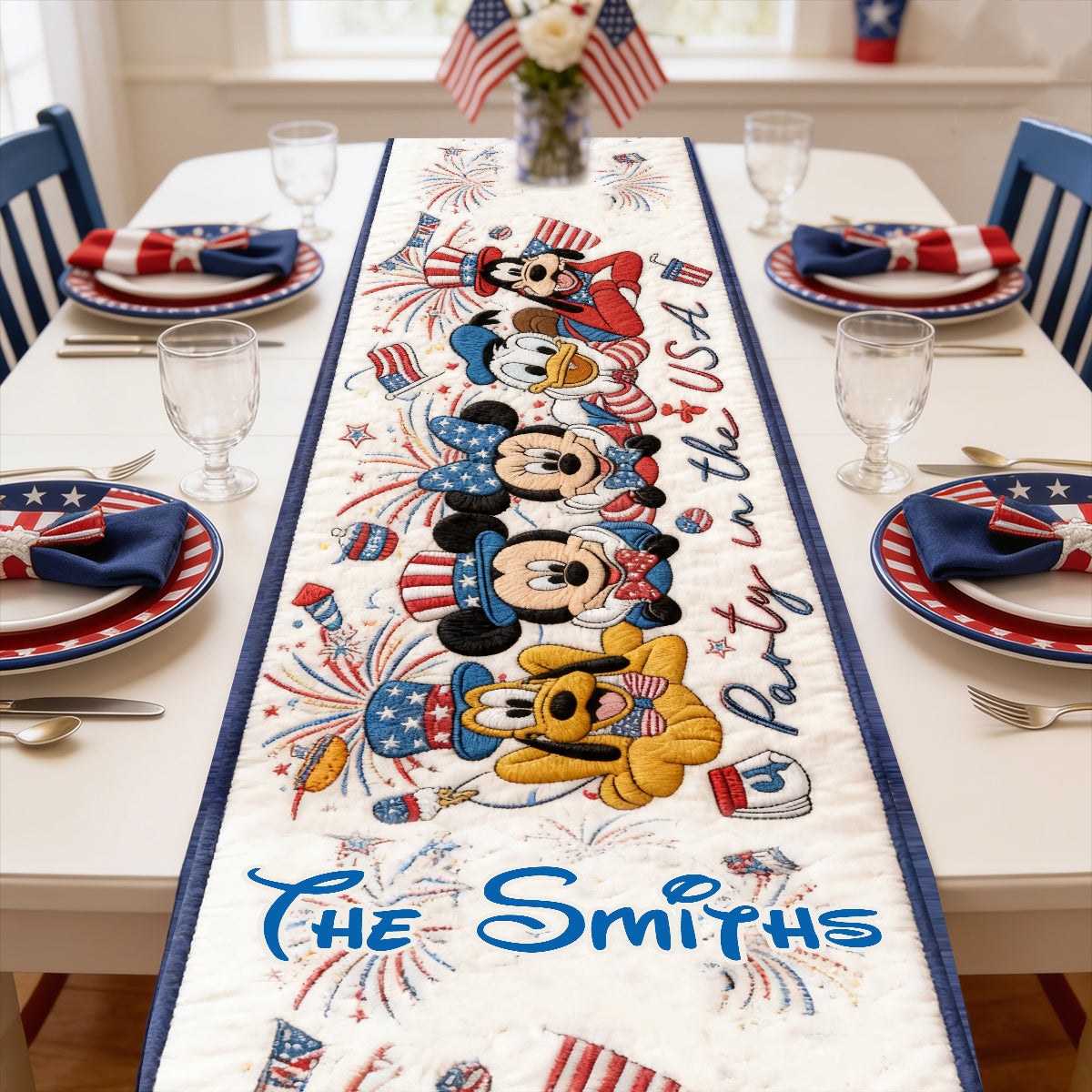 Party In The USA - Personalized Mouse Table Runner