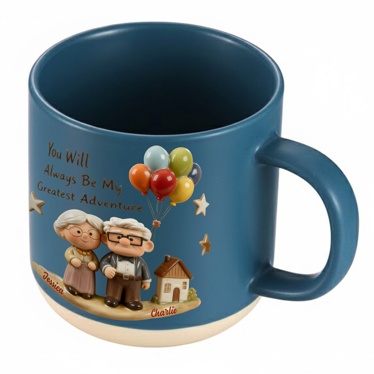 You Will Always Be My Greatest Adventure - Personalized Couple Printed Pottery Mug