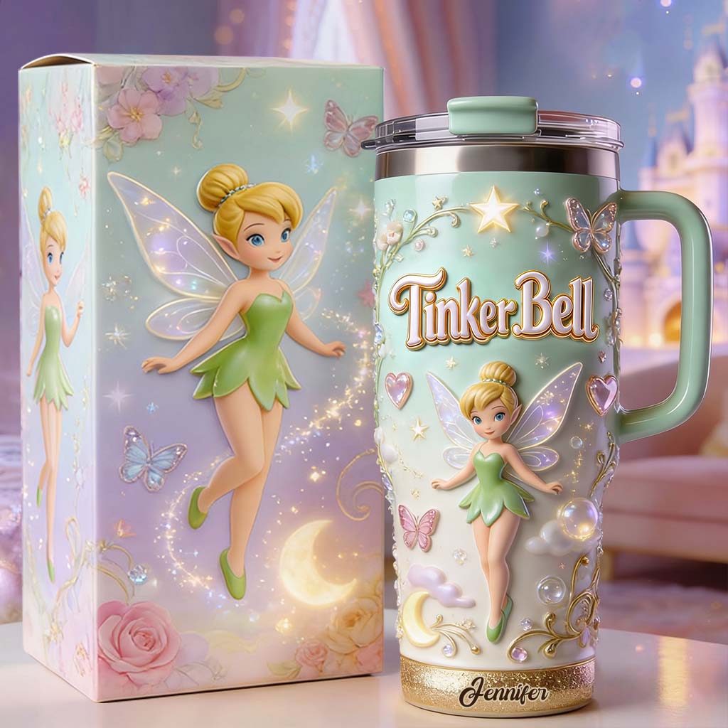 Pixie Dust - Personalized Flying Fairy Tumbler With Handle